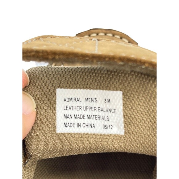 REEL LEGENDS ADMIRAL TAN LEATHER DECK SHOES MEN'S SIZE 8 M NEAR MINT CONDITION! - Picture 6 of 6